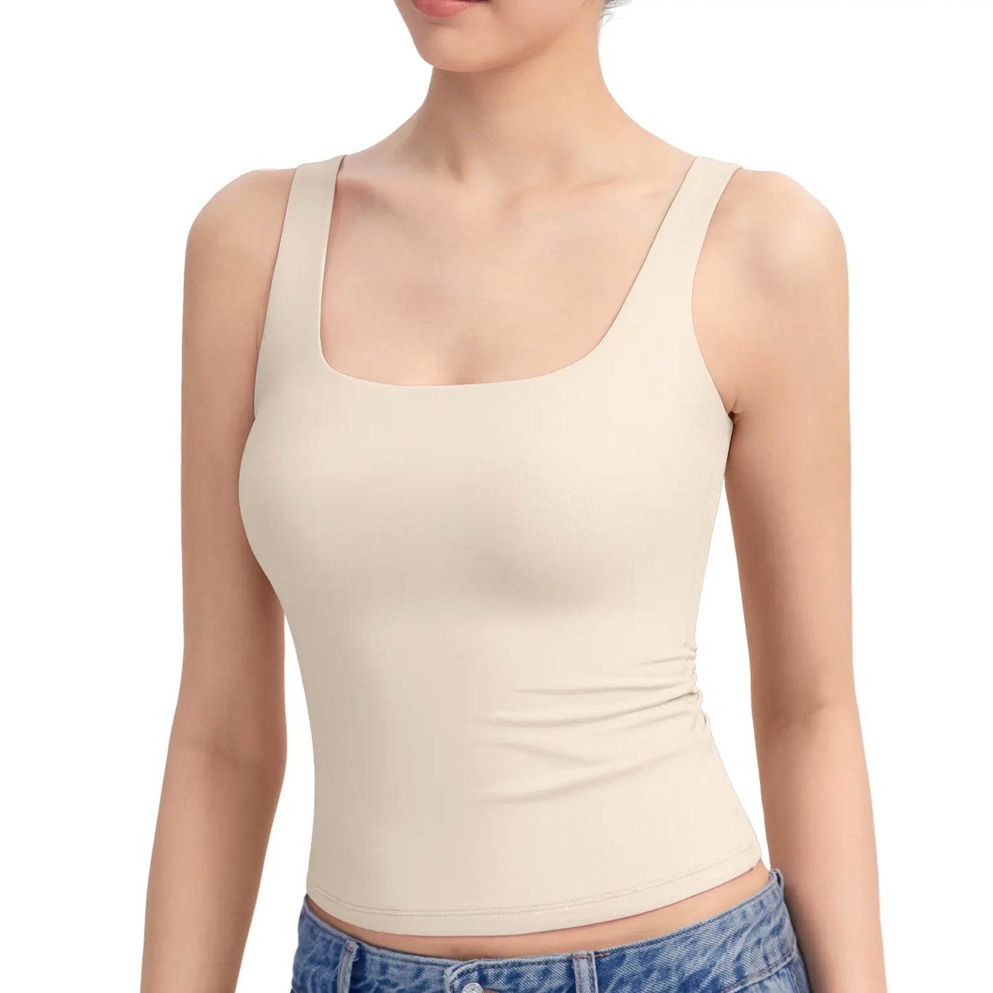 ✨Women's Square Neck Tank Top,Comfortable Everyday Essential summerwins