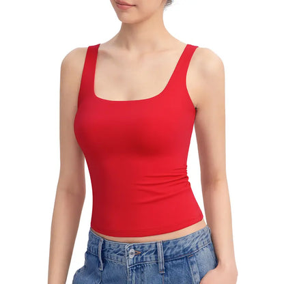 ✨Women's Square Neck Tank Top,Comfortable Everyday Essential summerwins