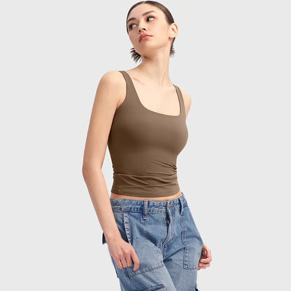 ✨Women's Square Neck Tank Top,Comfortable Everyday Essential summerwins