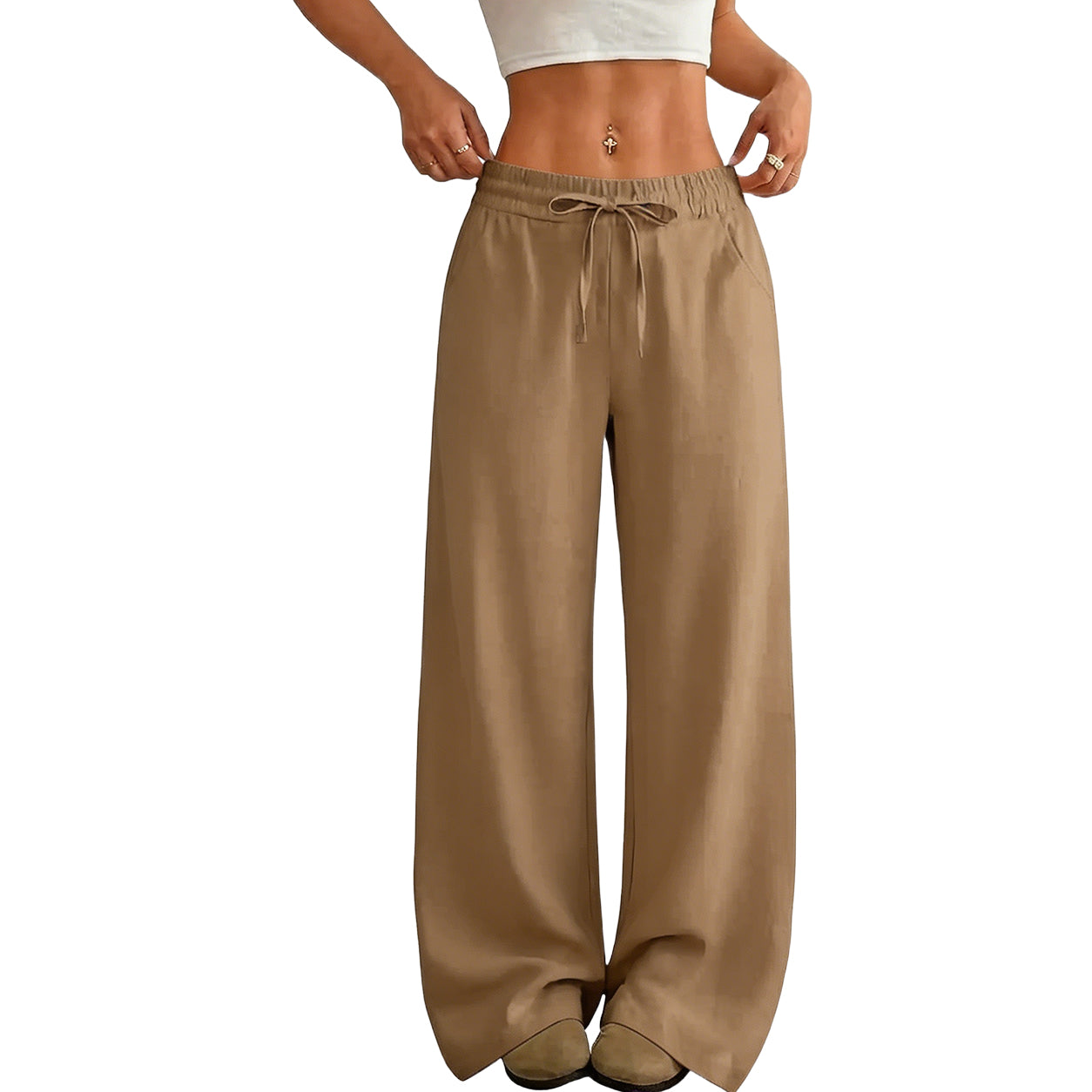 🔥 Women's Linen Wide Leg Pants – Breathable Comfort, Relaxed Fit & Timeless Style