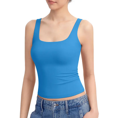 ✨Women's Square Neck Tank Top,Comfortable Everyday Essential summerwins