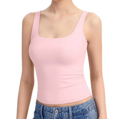 ✨Women's Square Neck Tank Top,Comfortable Everyday Essential summerwins