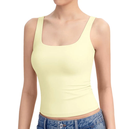 ✨Women's Square Neck Tank Top,Comfortable Everyday Essential summerwins