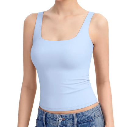 ✨Women's Square Neck Tank Top,Comfortable Everyday Essential summerwins